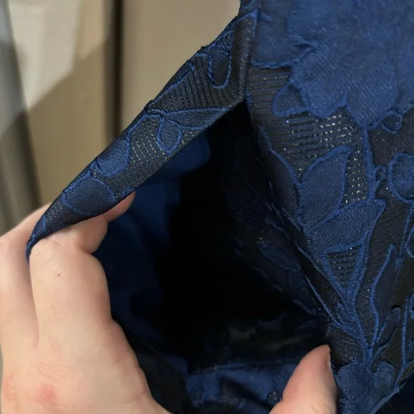 Vince Camuto Blue Floral Textured Minidress - Picture 13 of 15